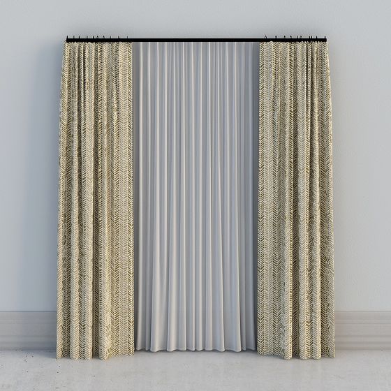 Luxe Curtain 3D model