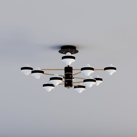 Art Deco Ceiling Light 3D Model