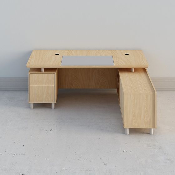 L-Shaped Office Desk 3D model