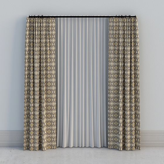 Modern Curtains 3D model