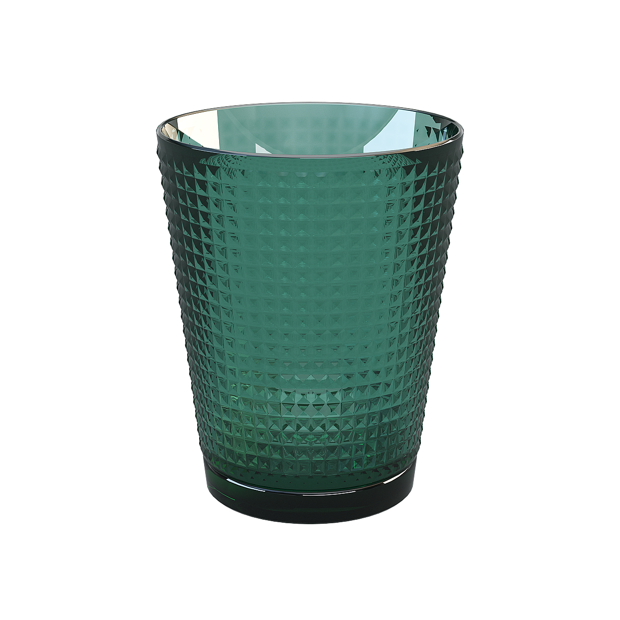 Crystal Diamond Cup 3D Model – Geometric Green Glass