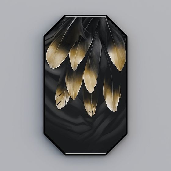Artistic Low-Poly Feather 3D Model