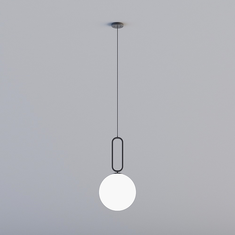 3D lights are all XJDS - Nordic postmodern guest restaurant bedroom study head chandelier - MD348-D250 black