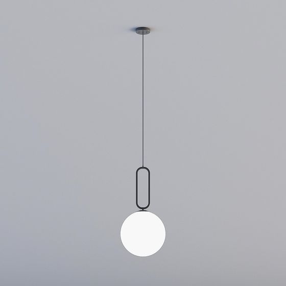 Elegant Minimalist Chandelier 3D Model