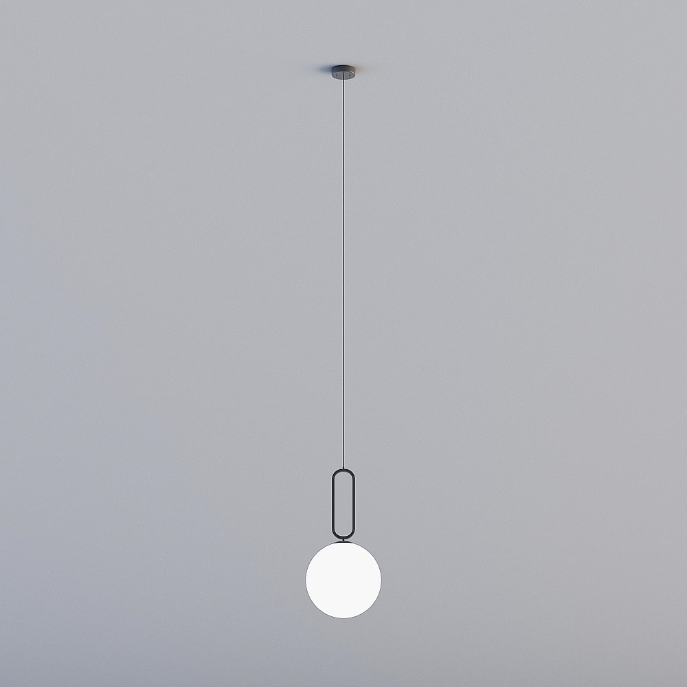 3D lights are all XJDS - Nordic postmodern guest restaurant bedroom study head chandelier - MD348-D250 black