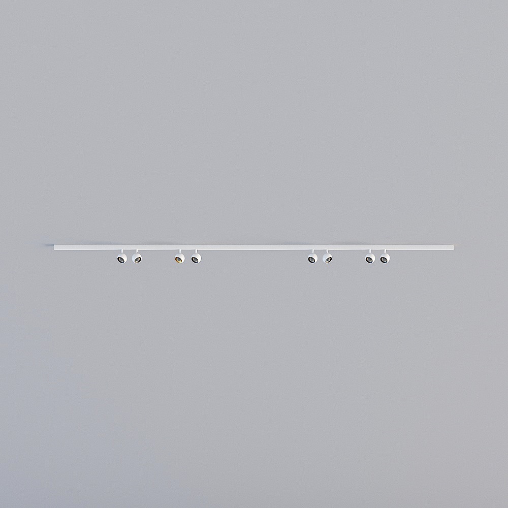 Elegant Track Light 3D model for Modern Spaces