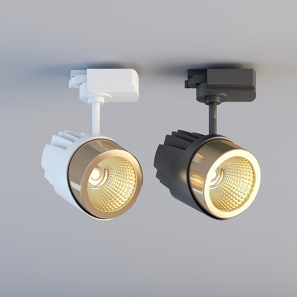Sleek Track Light 3D model for Modern Interiors