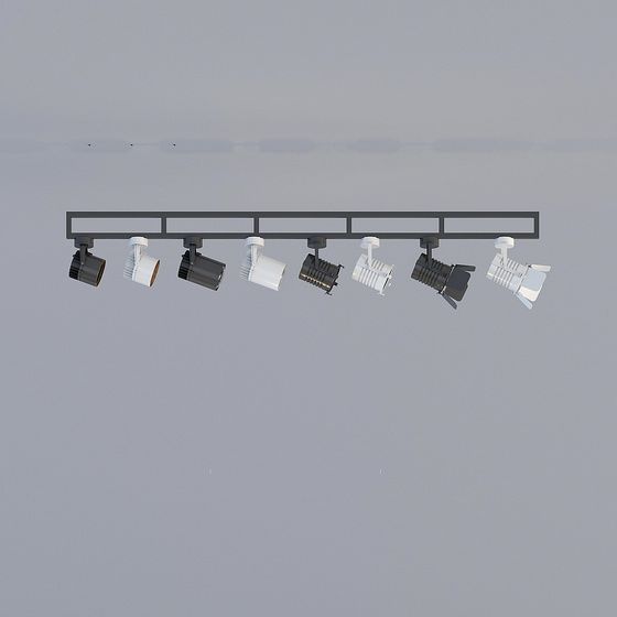 Minimalist Track Light 3D Model for Modern Spaces