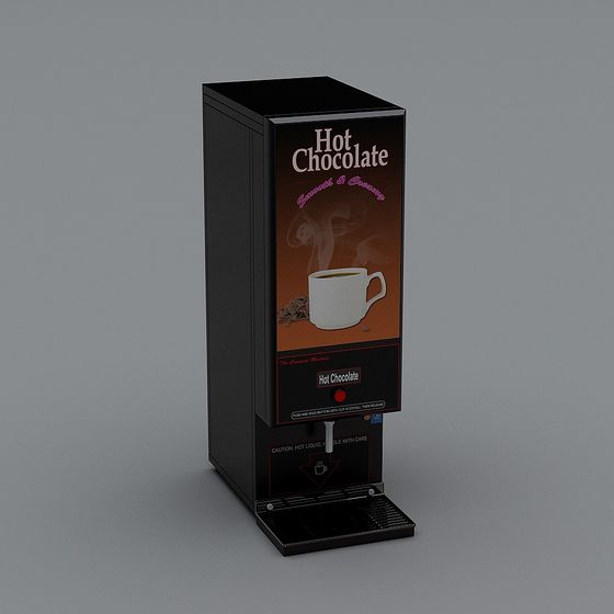 Stylish Hot Chocolate Vending Machine 3D model