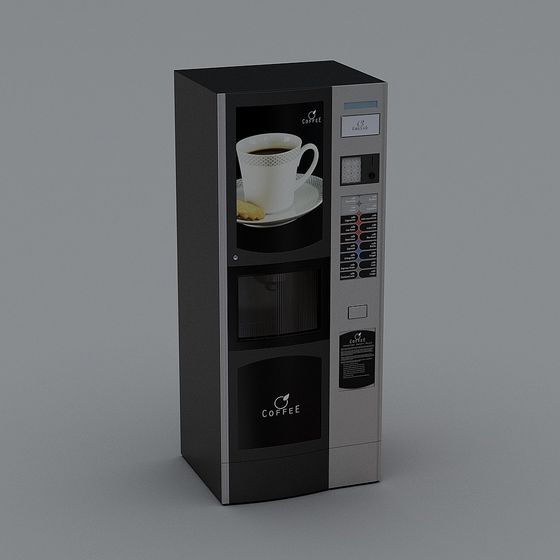Low-Poly Coffee Vending Machine 3D model