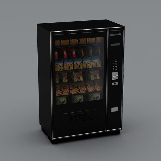 Elegant Low-Poly Vending Machine 3D model