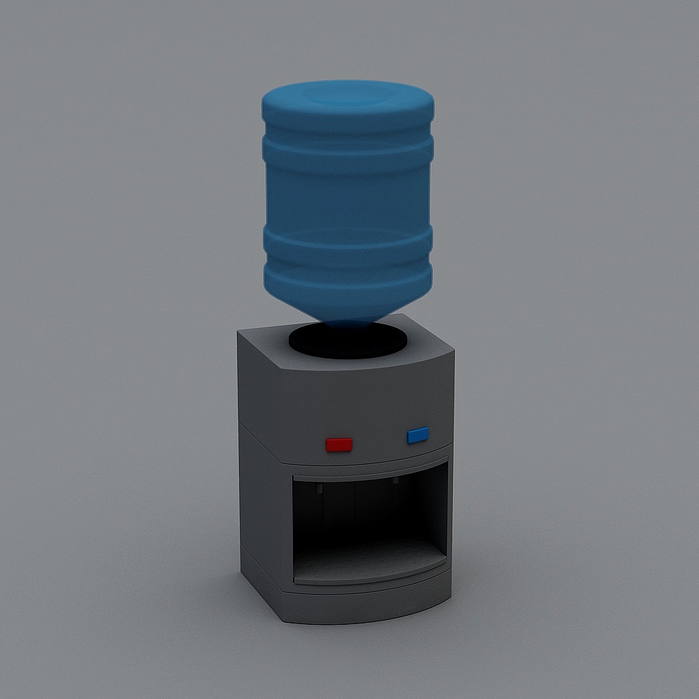 Stylish Low-Poly Water Dispenser 3D model