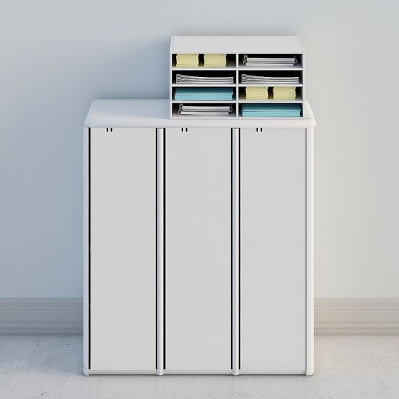 Contemporary Office Cabinet 3D model