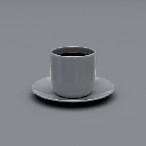 Stylish Low-Poly Espresso Cup 3D model