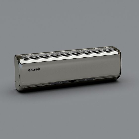 Sleek Low-Polygon Air Conditioner 3D model