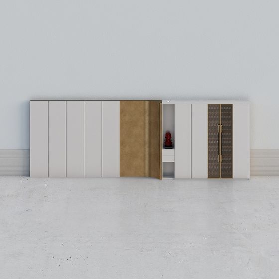 Elegant Minimalist Storage Cabinet 3D model
