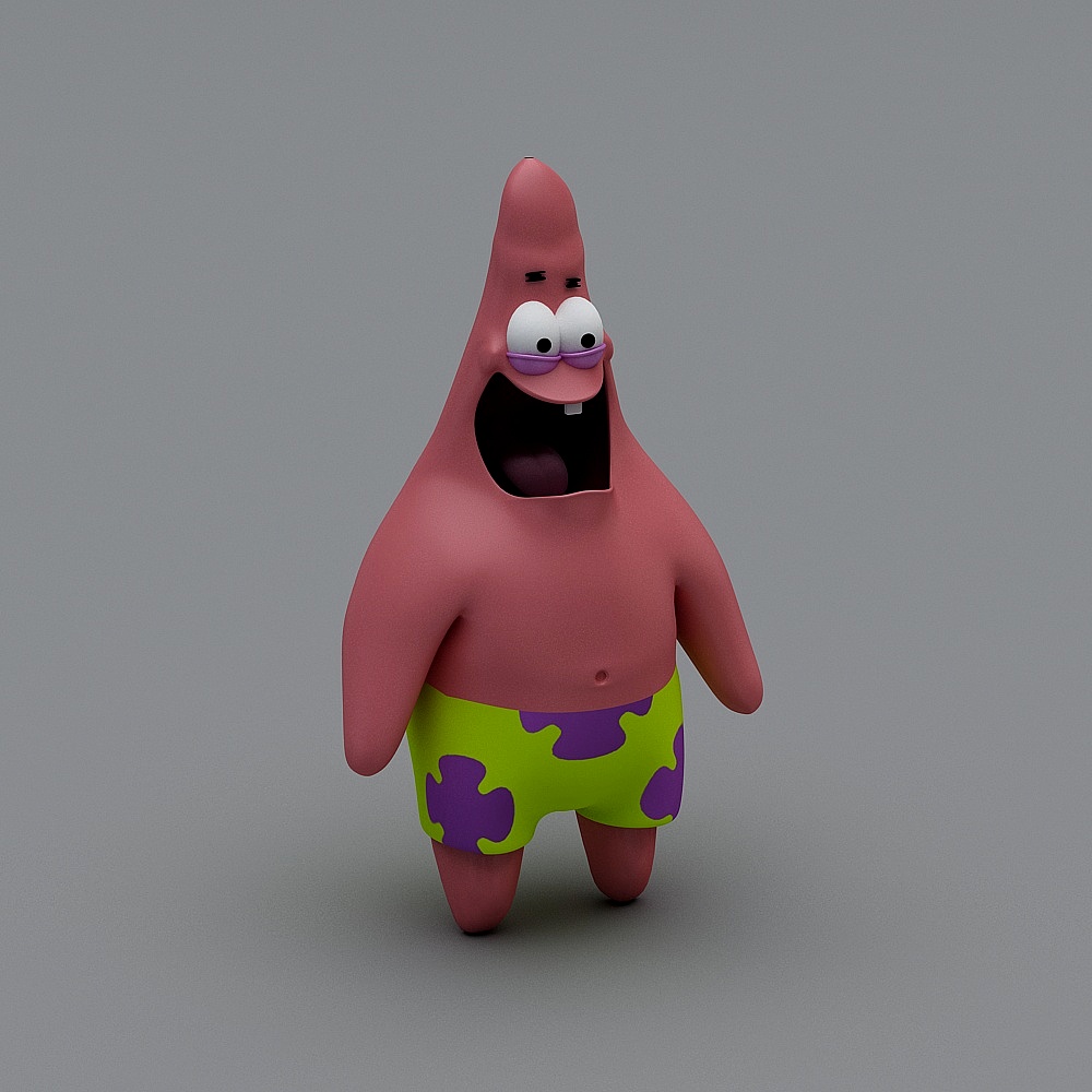 Vibrant Patrick Star 3D Model