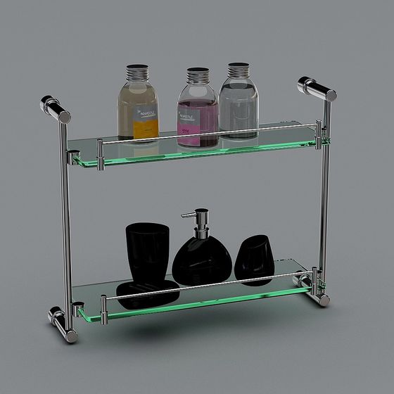 Chic Bathroom Shelf 3D model for Contemporary Design