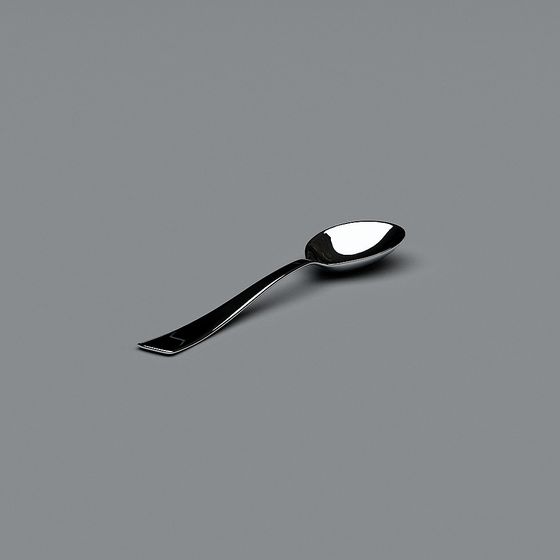 Elegant Low-Polygon Spoon 3D model