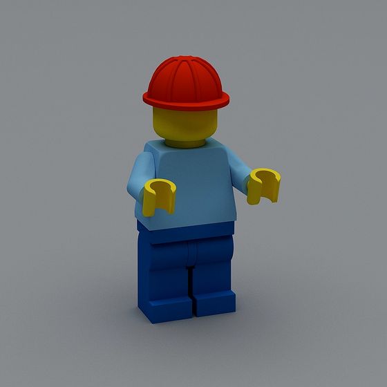 Playful Construction Worker 3D model
