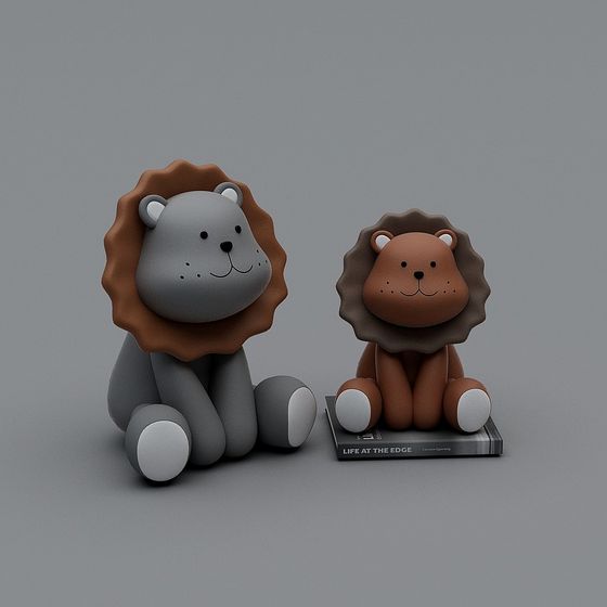 Cuddly Lions 3D model