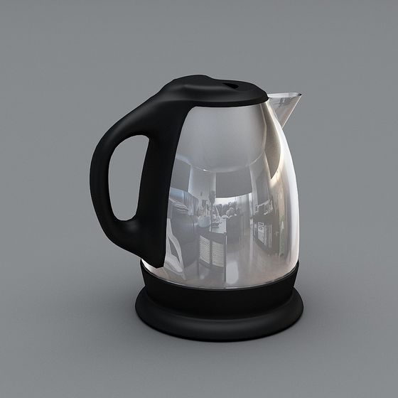 Elegant Glass Electric Kettle 3D model