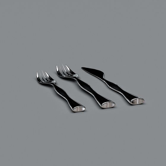 Unique Low-Poly Cutlery Set 3D model
