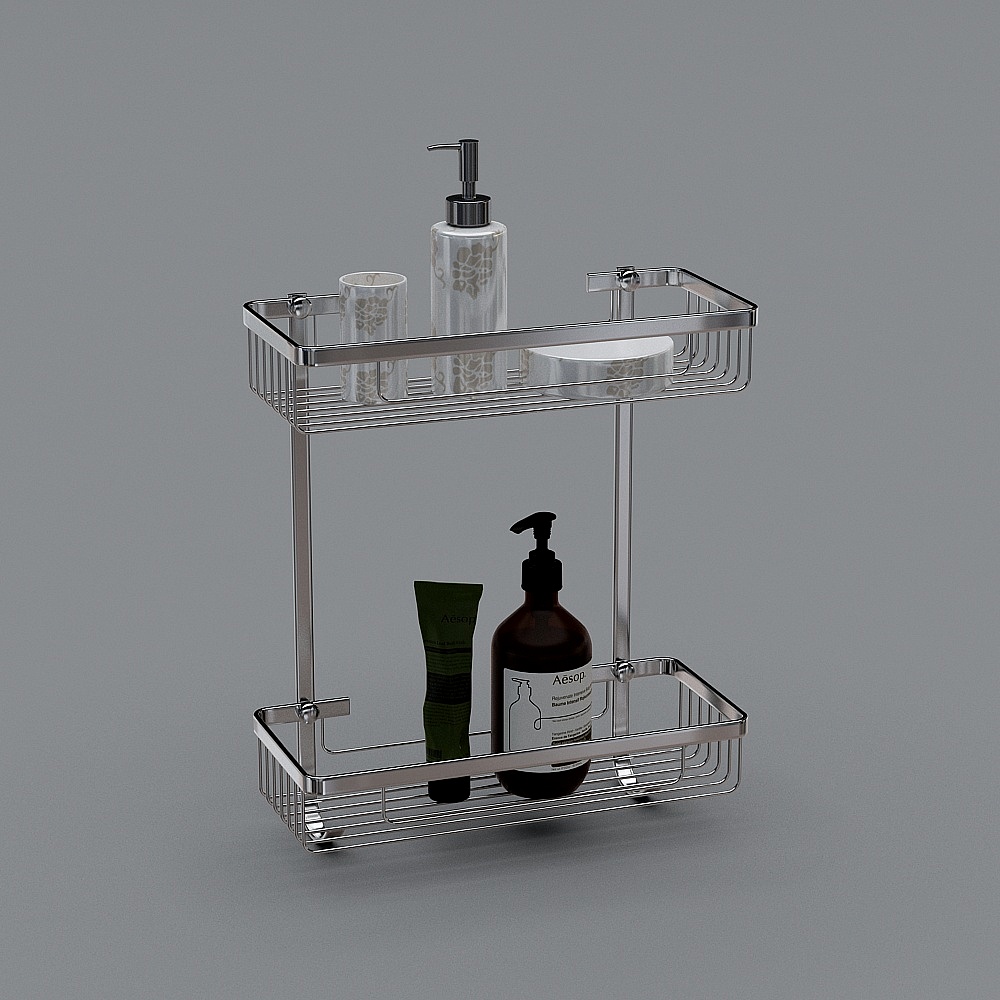 Modern Minimalist Bathroom Shelf 3D model