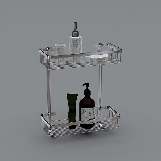 Modern Minimalist Bathroom Shelf 3D model