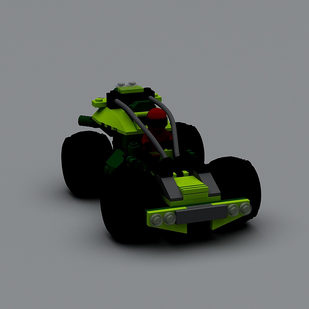 Futuristic Low-Poly Race Car 3D model