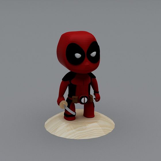 Deadpool Miniature 3D Model