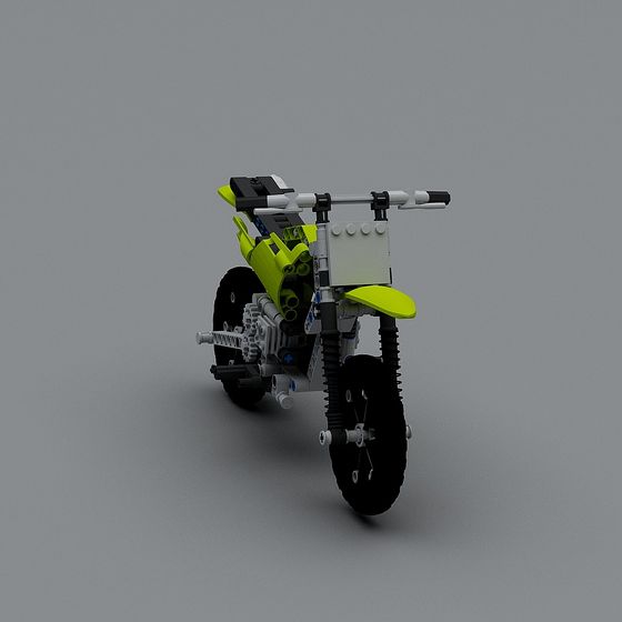 Stylish Low-Poly Motorcycle 3D model for Creative Projects