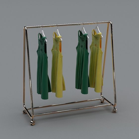 Stylish Clothing Rack 3D model