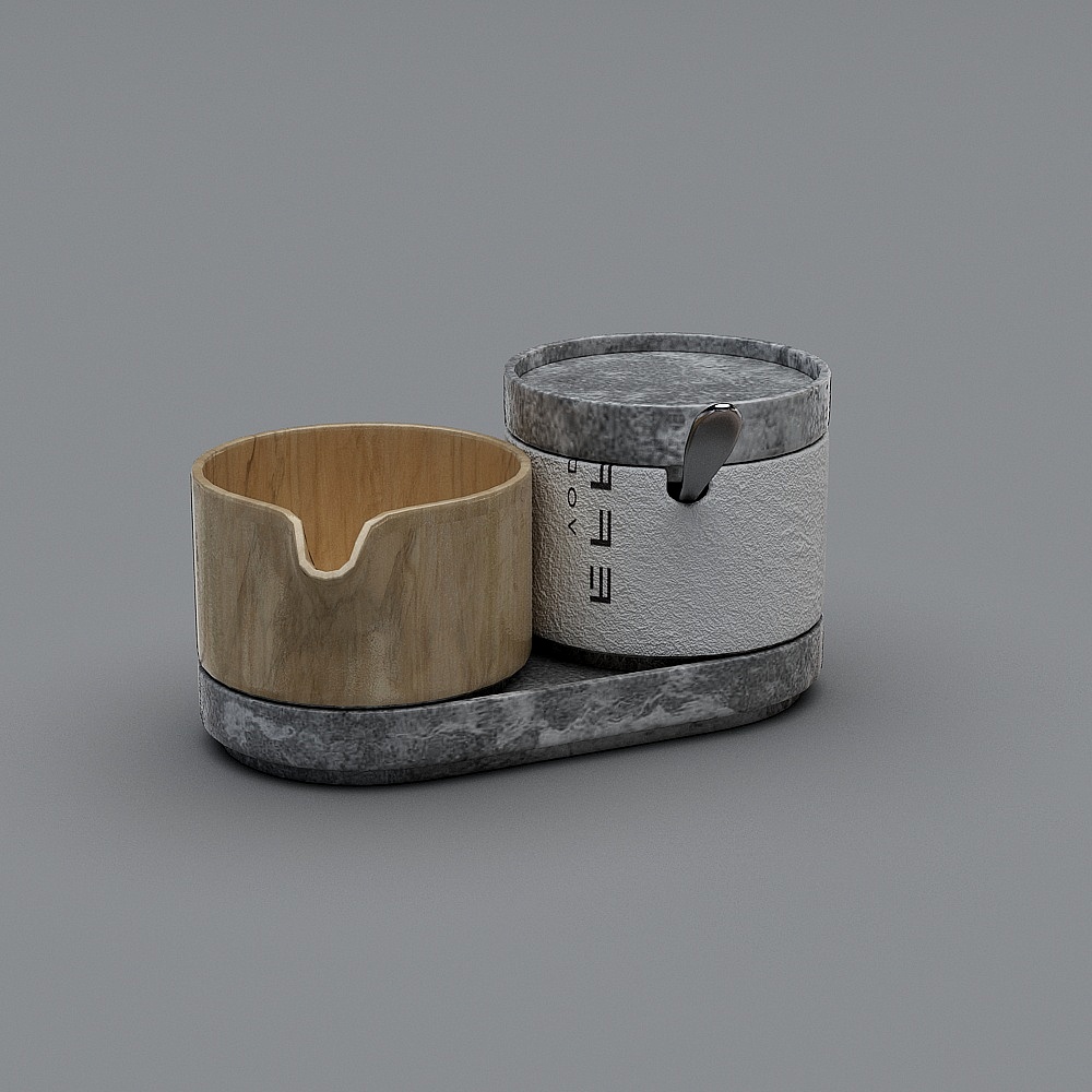 Minimalist Marble Storage Box 3D model