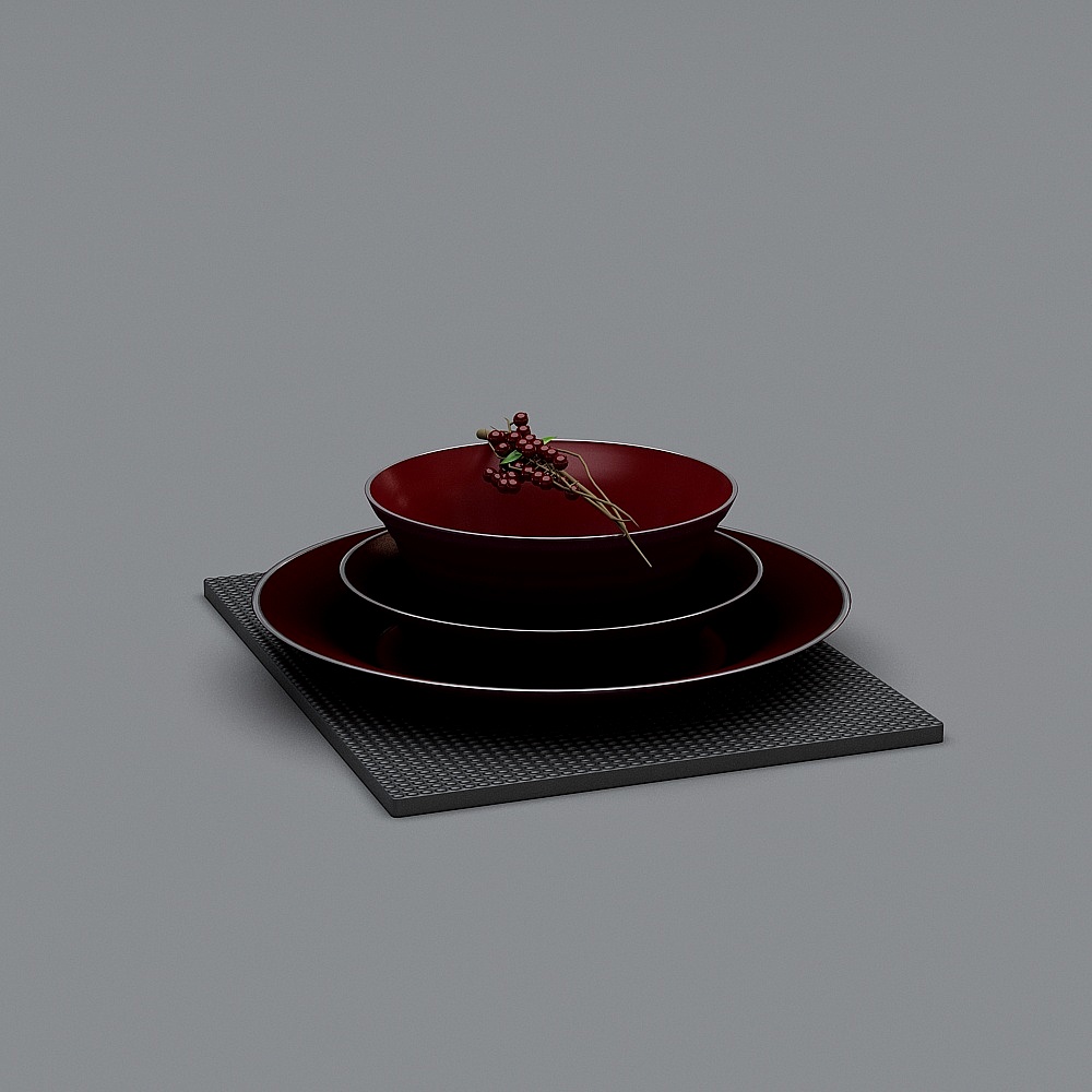 Elegant Dinnerware Set 3D model