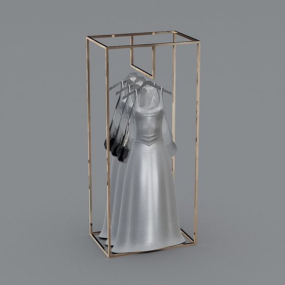 Luxurious Dress Display Stand 3D model
