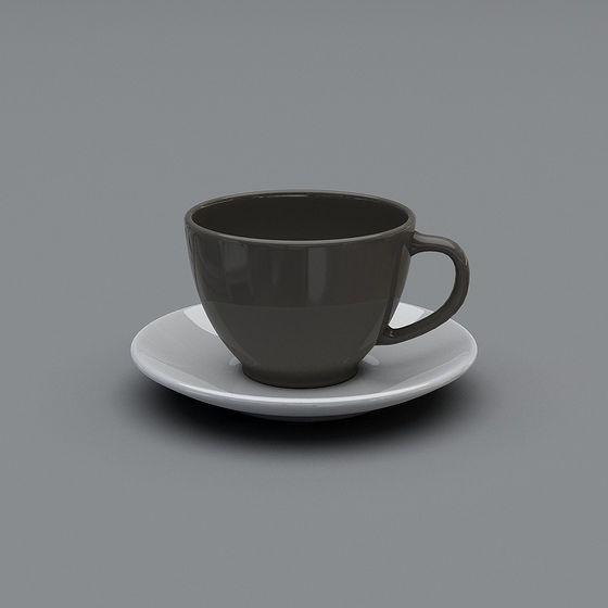 Low-Poly Coffee Cup Set 3D model for Relaxing Tea Time