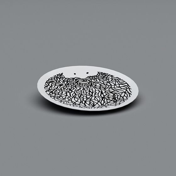 Abstract Line Plate 3D model