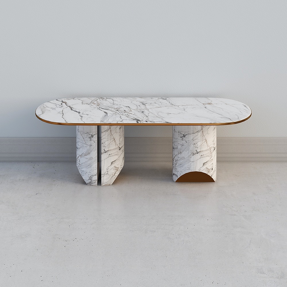 Elegant Marble Coffee Table 3D model