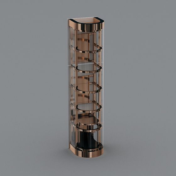 Spiral Glass Column 3D model