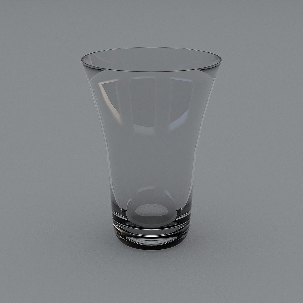 Elegant Low-Poly Glass Cup 3D Model