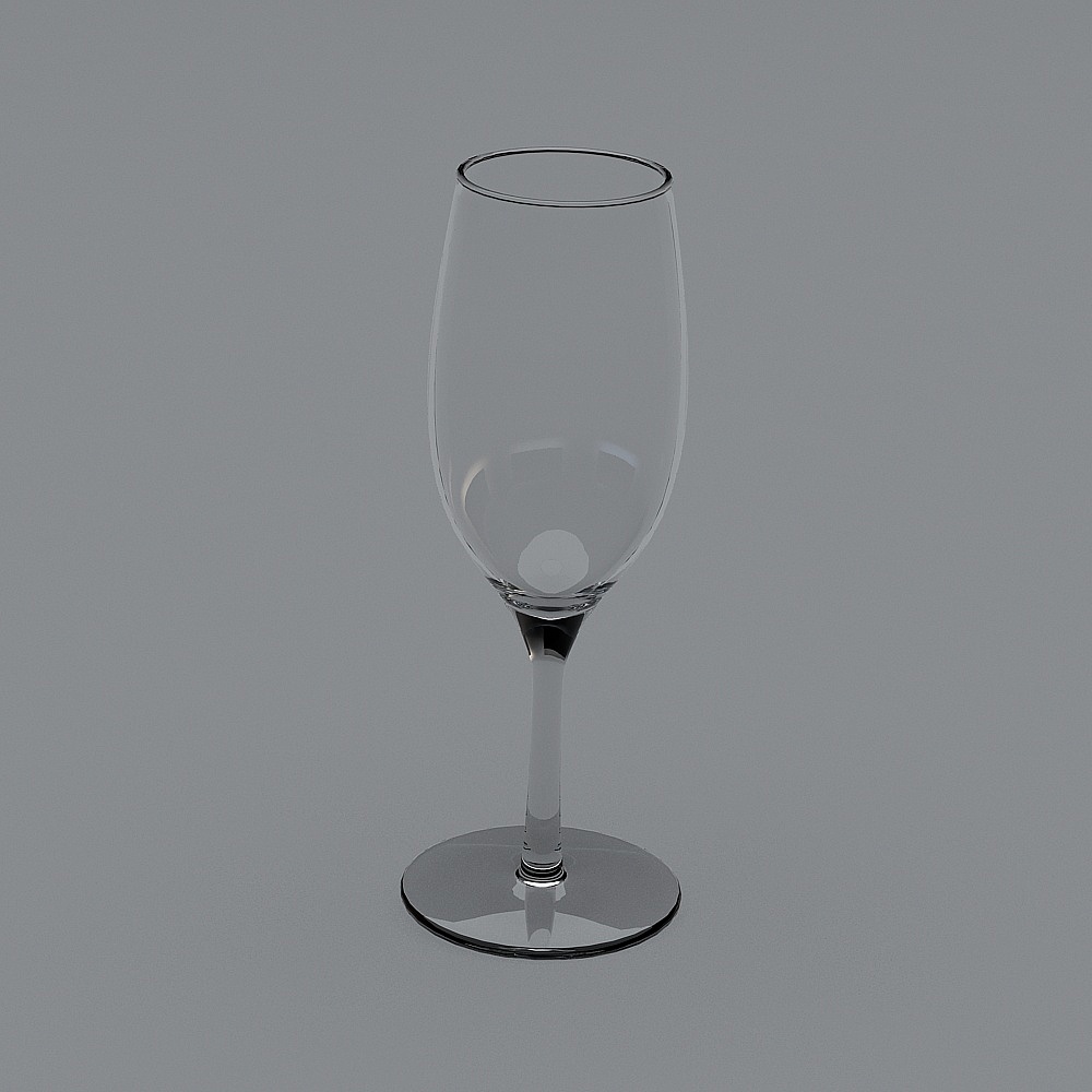 Elegant Low-Poly Glass Goblet 3D model