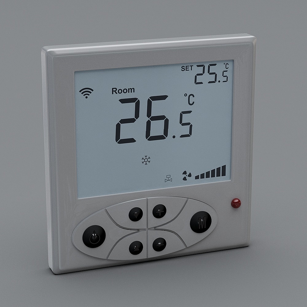 Smart Thermostat 3D model for Modern Design