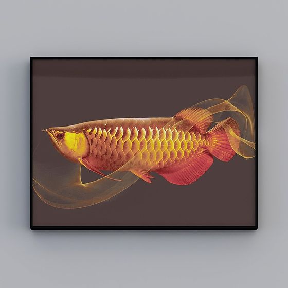 Vibrant Arowana 3D Model