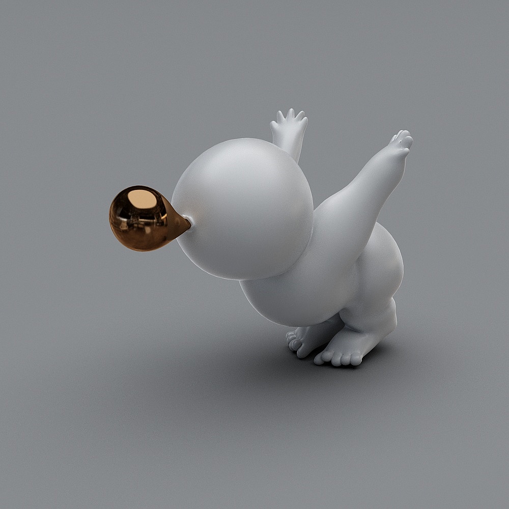 Plaster character ornament