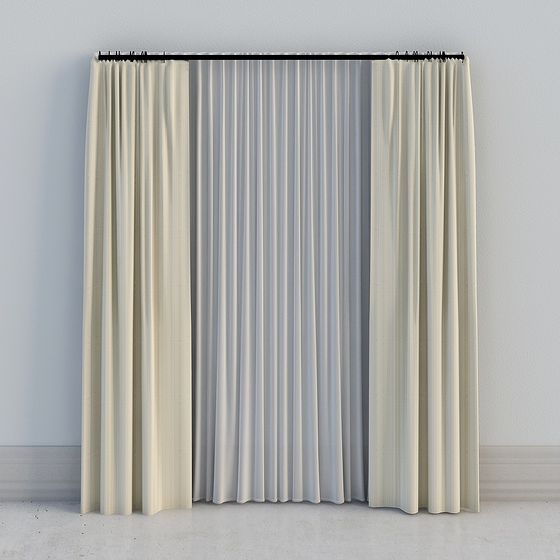 Low-Poly Curtain 3D model for Modern Interiors