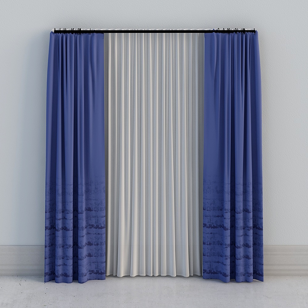 One room - modern light luxury new Chinese dark blue gradient hi
