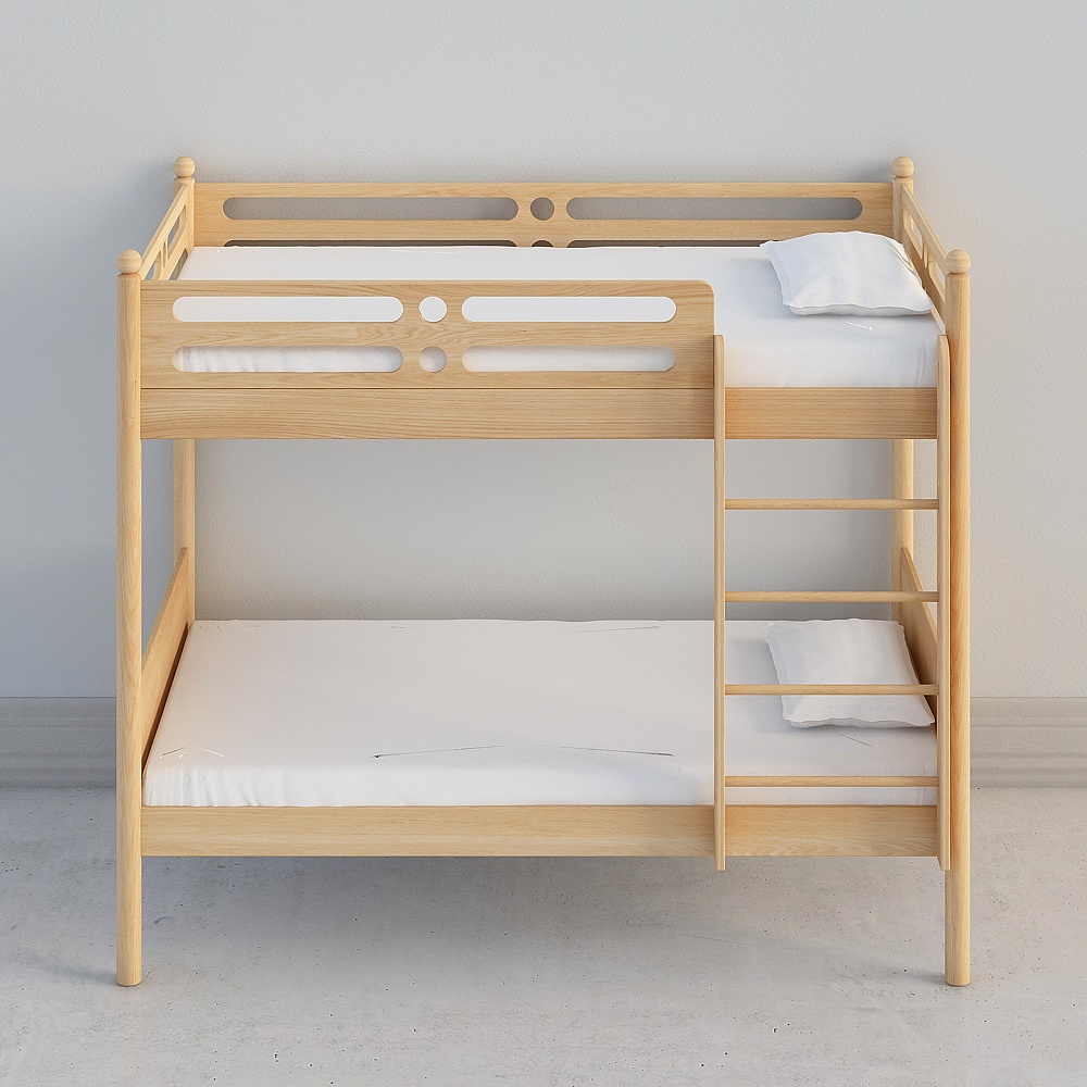 Modern Minimalist Bunk Bed 3D model