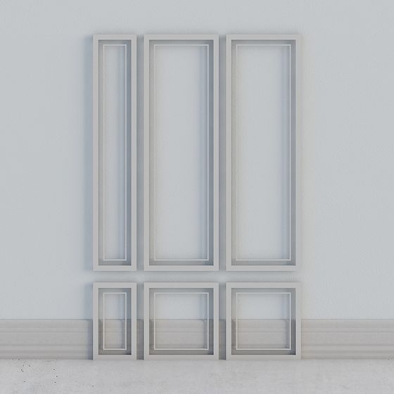 Minimalist Wall Panels 3D model for Creative Projects