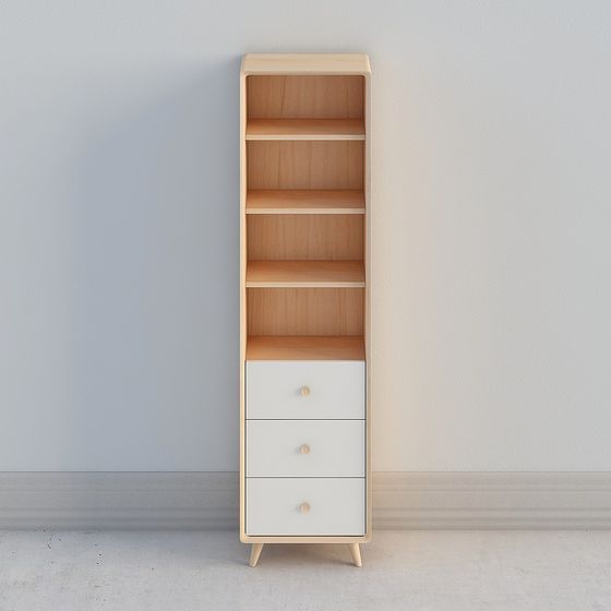 Urban Corner Bookshelf 3D model for Modern Spaces